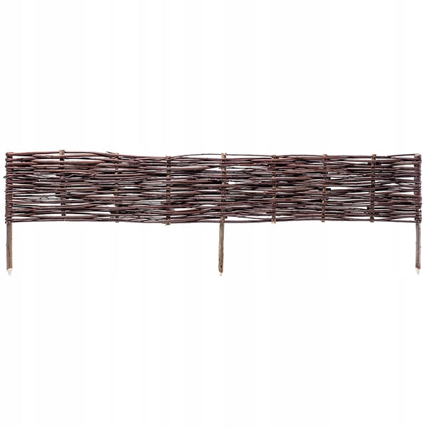 Havepalisade - Plænekant - 120 x 20 cm - Sæt 10 stk - Fletlook - Brun