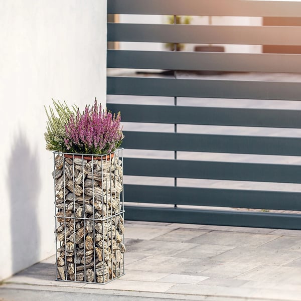 Plantestøtte til haven - Metalpæl - 60 cm - Med jordankre - Til klatreplanter - Sort