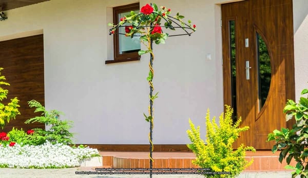 Havespalier - Plantestøtte til klatreplanter - Metal - Højde 190 cm - Til roser & vedbend - Sort