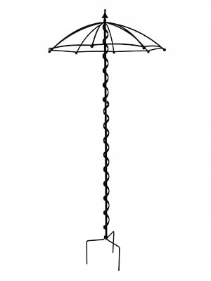 Havespalier - Plantestøtte til klatreplanter - Metal - Højde 190 cm - Til roser & vedbend - Sort