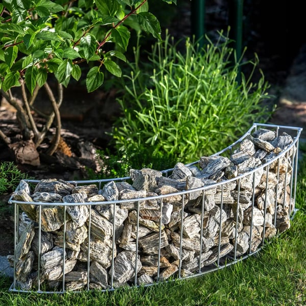 Gabion plantekasse/blomsterkasse - Have- & plænepanel - Stålnet - 75 cm - Kantafgrænsning