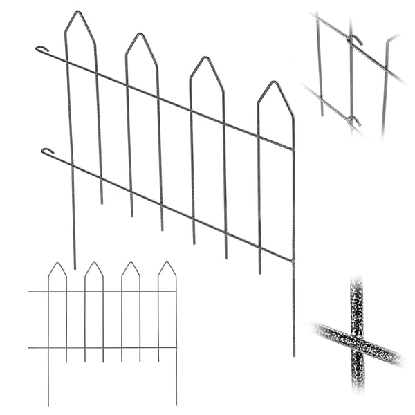 Havehegn - Palisadehegn i metal - Svejset - Højde 100 cm