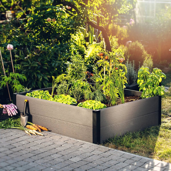 Plantekasse på ben - Højbed blomsterkasse - 106 x 32 cm - Hævet design - Rektangulær - Til altan og have