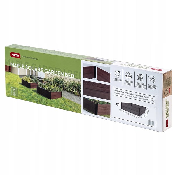 Plantekasse på ben - Højbed blomsterkasse - 106 x 32 cm - Hævet design - Rektangulær - Til altan og have