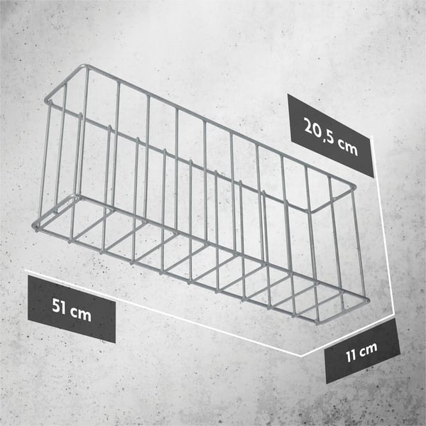 Gabion plantekasse - Plantekrukke i Stål - 51 cm - Ståltrådsnet - Til Have & Plæne - Robust