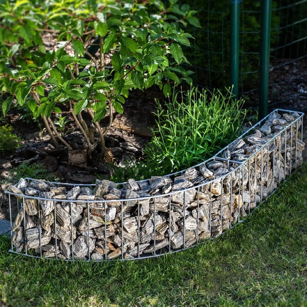 Gabion plantekasse - Plantekrukke i Stål - 51 cm - Ståltrådsnet - Til Have & Plæne - Robust