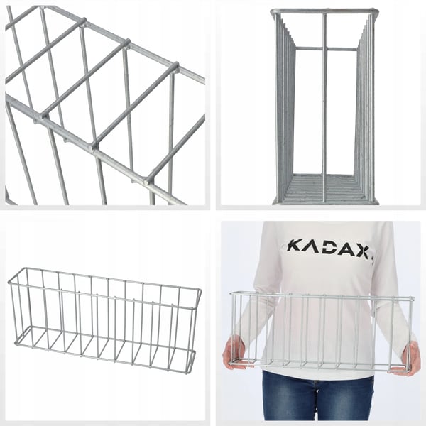 Gabion plantekasse - Plantekrukke i Stål - 51 cm - Ståltrådsnet - Til Have & Plæne - Robust