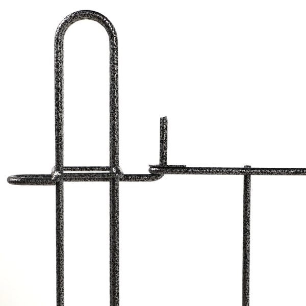 Hegnslåge - Metal panellåge - Til flade stolper - 93 x 72 cm - Sort