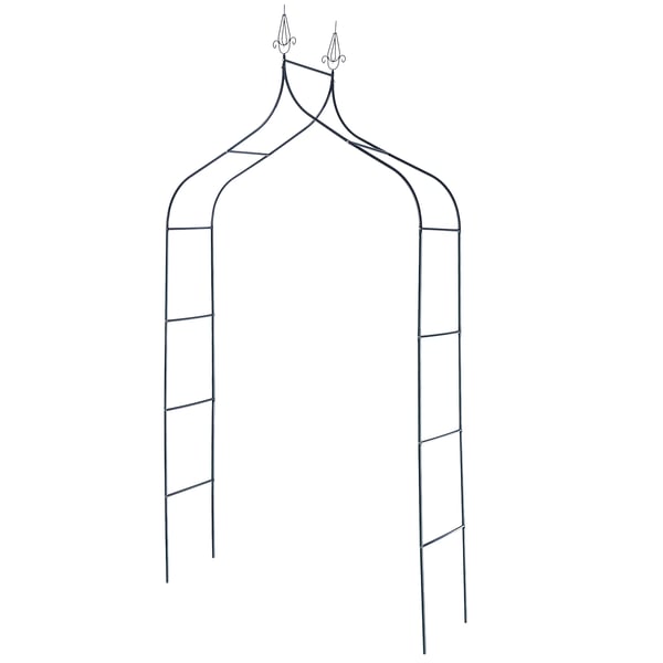 Havepergola - Rosenbue - Metal, 255 cm - Rankestativ til klatreplanter - Sort