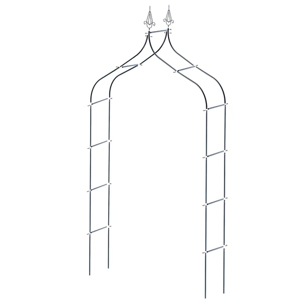 Havepergola - Rosenbue - Metal, 255 cm - Rankestativ til klatreplanter - Sort