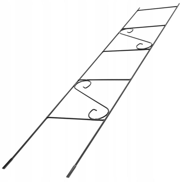 Haveespalier - Rosenstøtte & klatrestativ - 150 cm - Stigeformet - Til klatreplanter & roser - Sort
