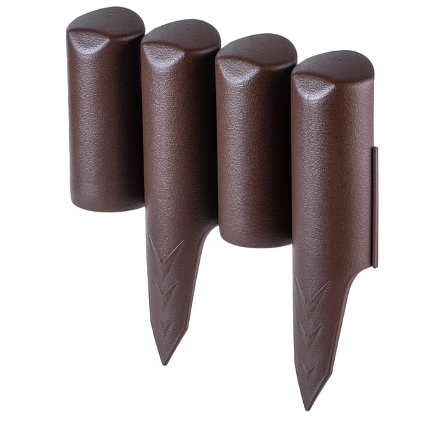 Havepalisade - Plænekant / Bedkant - 10 m rulle - Plast - Brun