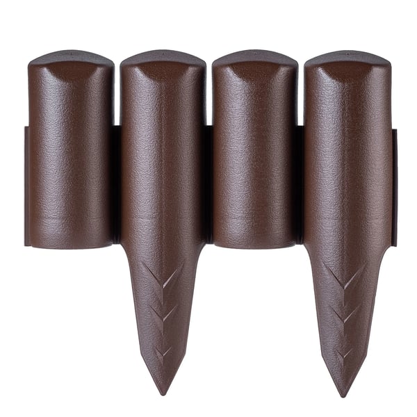 Havepalisade - Plænekant / Bedkant - 10 m rulle - Plast - Brun