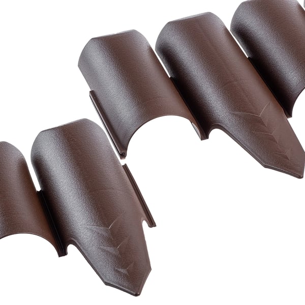 Havepalisade - Plænekant / Bedkant - 10 m rulle - Plast - Brun