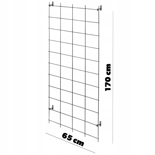 Haveespalier - Metal Klatrestativ - 65x170 cm - Til Roser & Klatreplanter - Sort