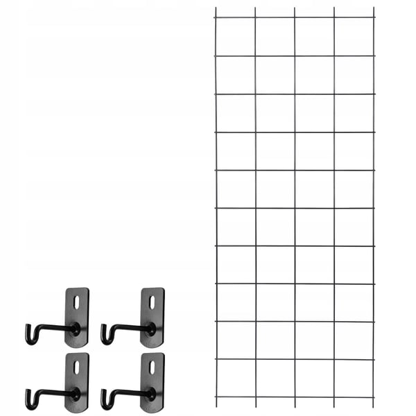 Haveespalier - Metal Klatrestativ - 65x170 cm - Til Roser & Klatreplanter - Sort