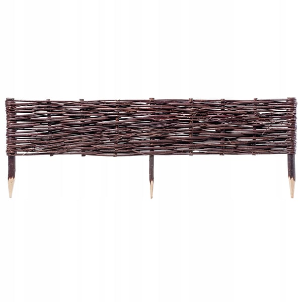 Havepalisade - Plænekant - Fletlook - 100 x 30 cm - Brun
