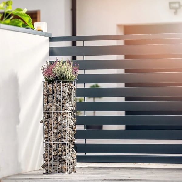 Haveespalier - Pergolestang til klatreplanter - Metal - 90 cm - Jordankre medfølger - Sort