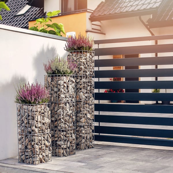 Haveespalier - Pergolestang til klatreplanter - Metal - 90 cm - Jordankre medfølger - Sort