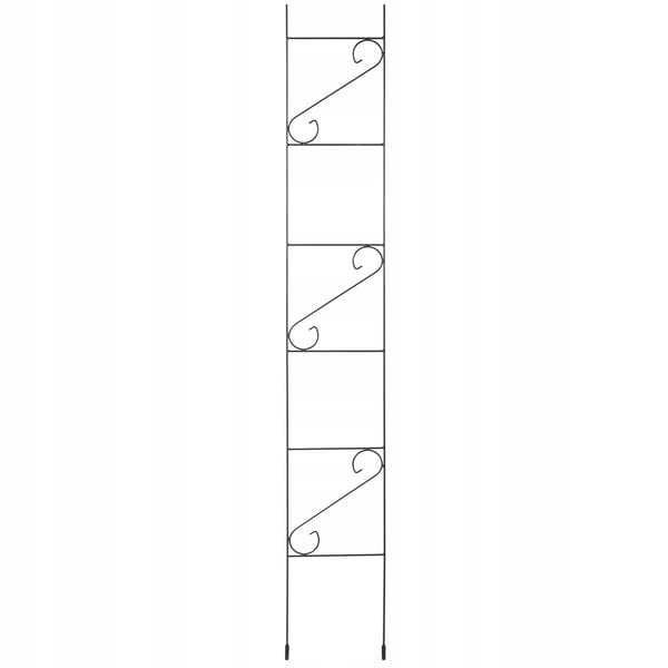 Have-espalier - Metal klatrestativ - 180 cm højde - Til klatreplanter og roser - Stigemodel - Sort