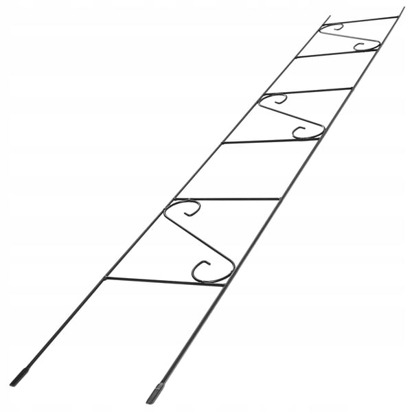 Have-espalier - Metal klatrestativ - 180 cm højde - Til klatreplanter og roser - Stigemodel - Sort