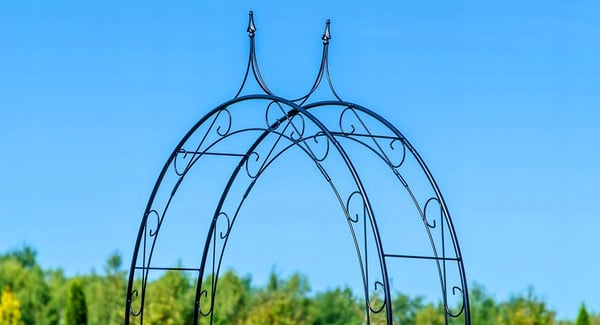 Havepergola - Metal rosenbue espalier - Højde 281 cm - Til klatreroser og planter - Robust konstruktion - Sort