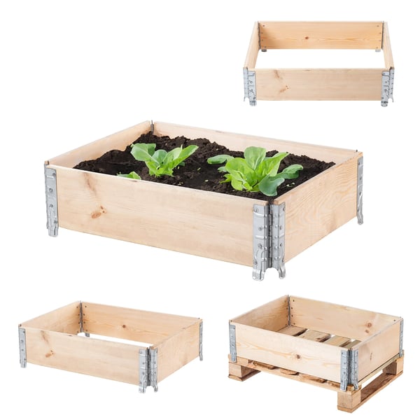 Grøntsags- og urtekasse - Plantekasse/Kompostbeholder - 80x60 cm - Høj model - Til altan og have