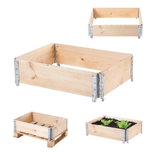 Grøntsags- og urtekasse - Plantekasse/Kompostbeholder - 80x60 cm - Høj model - Til altan og have