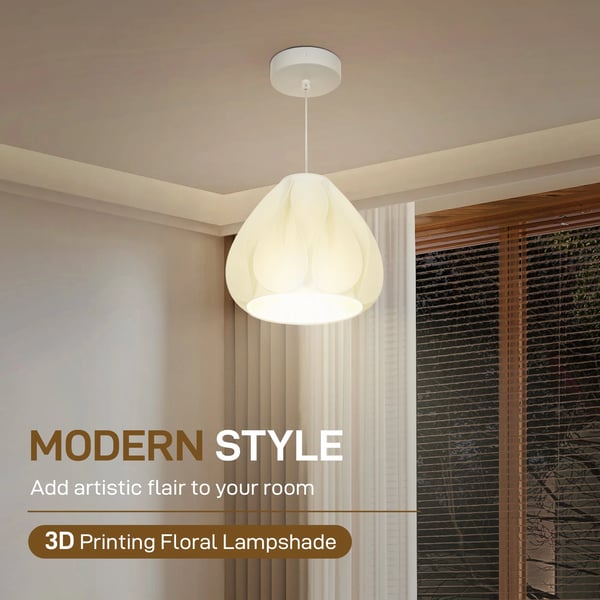 Modern pendellampa - Taklampa E27 - 3D-tryckt lampskärm - AC-drift - 249–2000 lm - För kök/matsal/bar