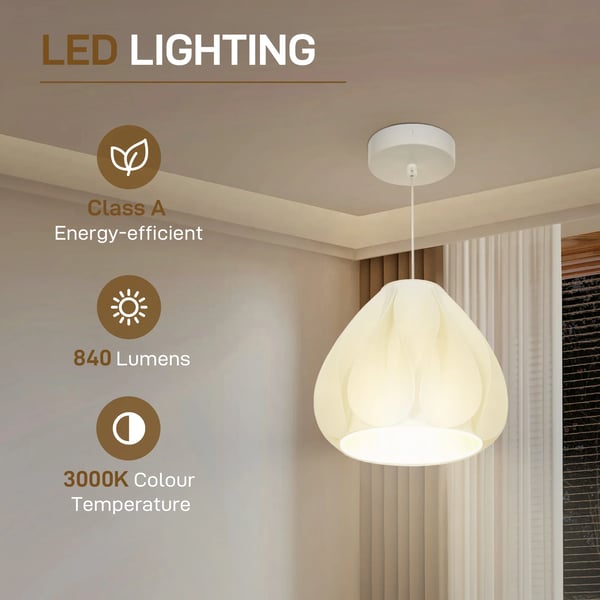 Modern pendellampa - Taklampa E27 - 3D-tryckt lampskärm - AC-drift - 249–2000 lm - För kök/matsal/bar