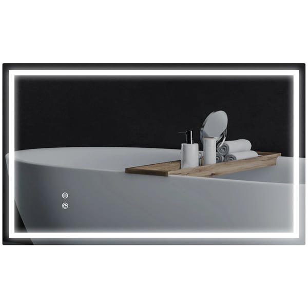 LED badrumsspegel - Väggspegel 100x60 cm - Bakbelyst - Anti-imma - Dimbar ljusstyrka - Touchströmbrytare