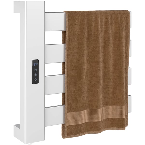 Elektrisk handdukstork - Handduksradiator för vägg - 130 W - Aluminium - Wi‑Fi-styrning - Pekskärm för temperatur