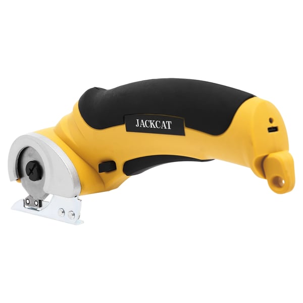 Akkukäyttöiset sähkösakset - Mini leikkuri - 240 rpm - Maks. 6 mm - Hiljainen - Kovametalli- ja ruostumaton terä - EU-pistoke - Keltainen/musta