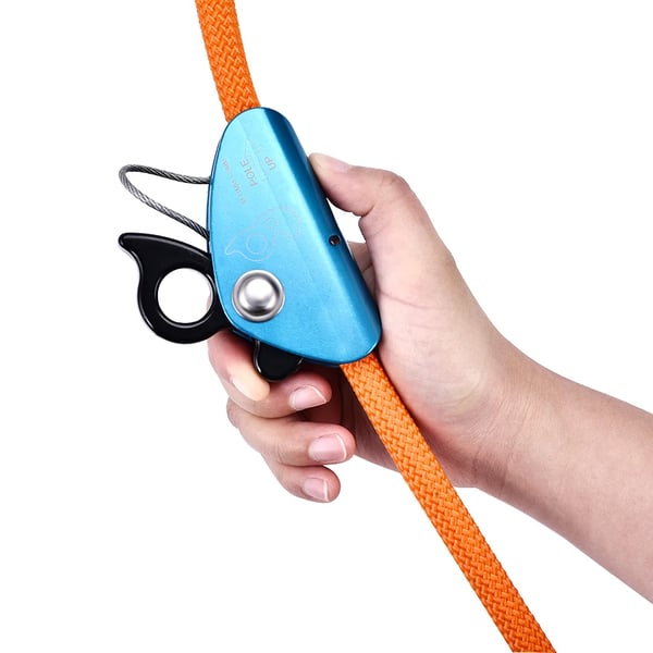 Arborist flipline - M50 stålkerneline - 12 mm x 3 m - Triple-lock karabin - Justerbar - Lav stræk - Skærebestandig - CE-godkendt