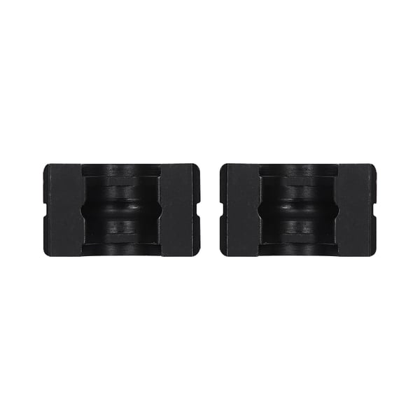 Pressbakker til kobberrør - V-profil V15/V18/V22/V28 mm - 4-delt sæt - Cr45-stål - Demonterbare - Sort