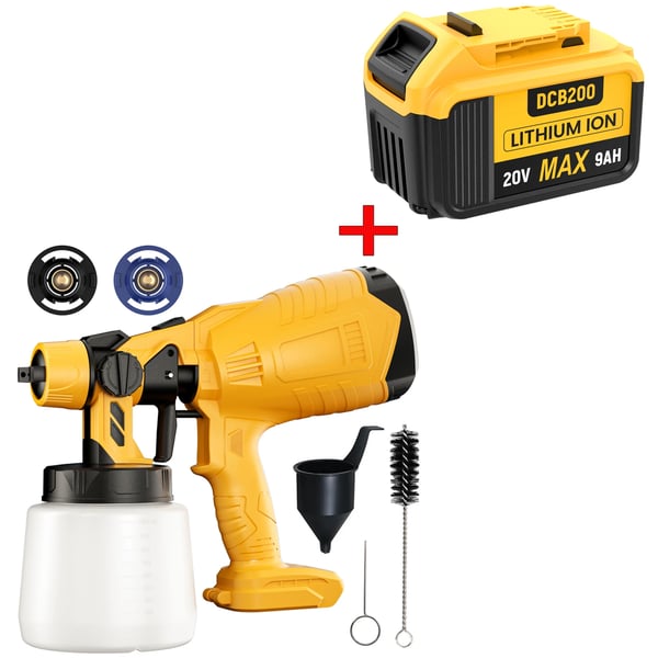 Trådlös färgspruta, för DeWalt 20V MAX-batterier, rosa, 9,0Ah-kompatibel, vägg & bil