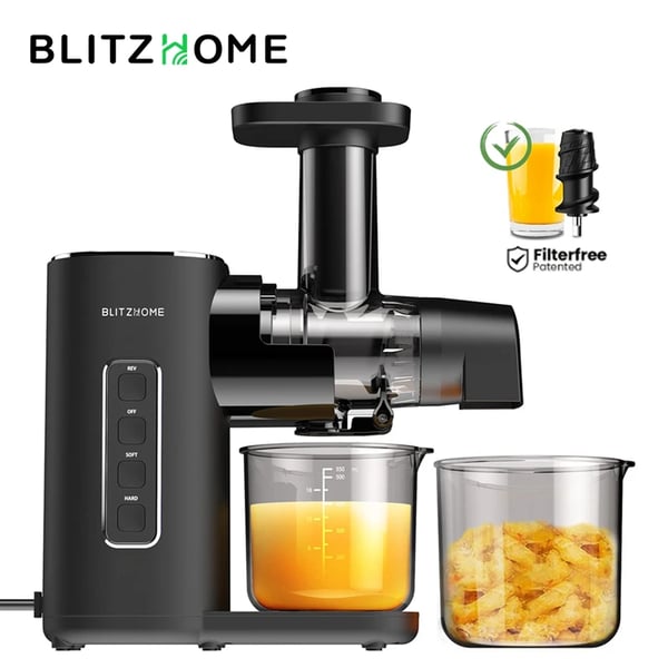 BH-JC01 - Koldpresser Slowjuicer - 2 Hastigheder - Støjsvag Motor - Kapacitet 500–1000 ml - Under 200 W - Til Frugt & Grønt