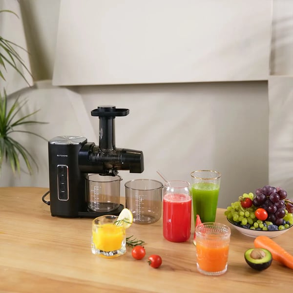 BH-JC01 - Koldpresser Slowjuicer - 2 Hastigheder - Støjsvag Motor - Kapacitet 500–1000 ml - Under 200 W - Til Frugt & Grønt