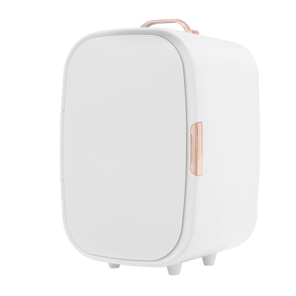 12 L mini sminkkyl, kosmetikkyl med kyl- och värmefunktion, för hem och bil, elfenbensfärgad