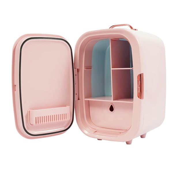 12 L mini makeup-køleskab, kosmetisk køl-/varmeskab, køler & varmer, til kosmetik & drikke, hjem & bil, pink