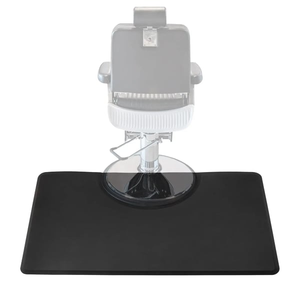 Salon gulvmåtte - Frisørstolmåtte - 91 x 152 cm - Anti-træthed - Skridsikker - Vandtæt - PVC - Sort
