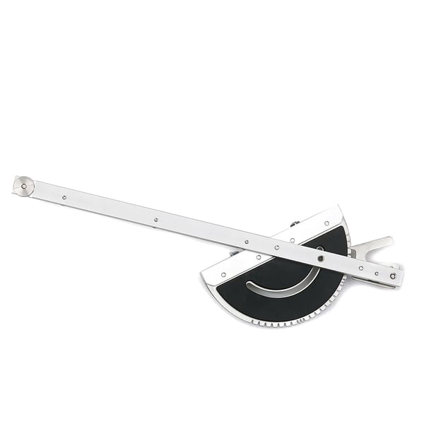 Jiiriohjain pöytäsahaan/jyrsintäpöytään - Päivitetty malli - 450×178 mm - Sopii 30 mm T-uraan - M6-ruuvi - Messinkikahva - Alumiini + muovi