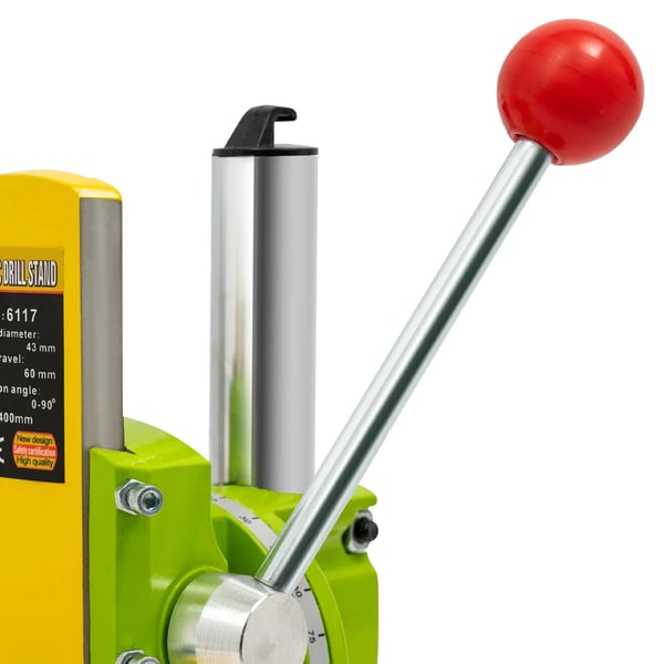 Borestativ - Vertikalt stativ 49 cm - Drejbart 90° - Justerbar højde - Til 38–42 mm boremaskine - Slaglængde 0–6 cm - Y-akse 50 mm
