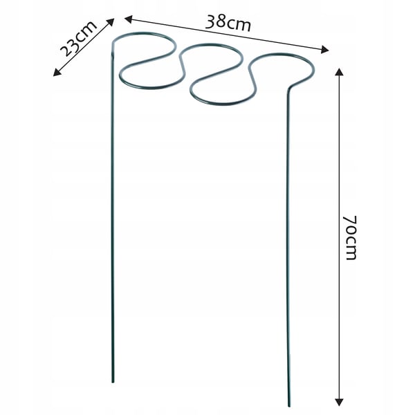 Plantestøtte & Blomsterstøtte - Støttering - 70 cm Højde - Metal - Pink