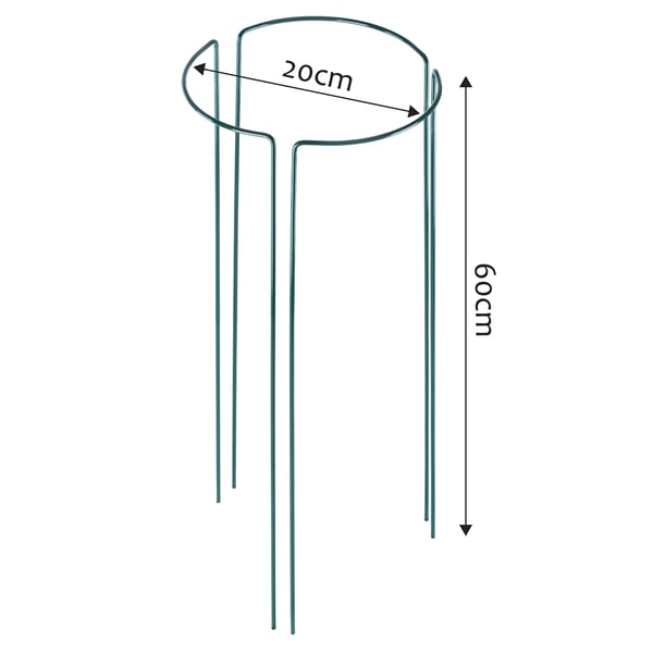 Växtstöd för blommor - Metallringstöd - Höjd 60 cm - 3-pack
