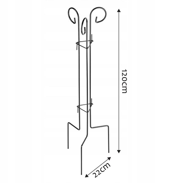 Plantestøtte til roser - Metal blomsterstativ - Til blomsterbed - Højde 120 cm