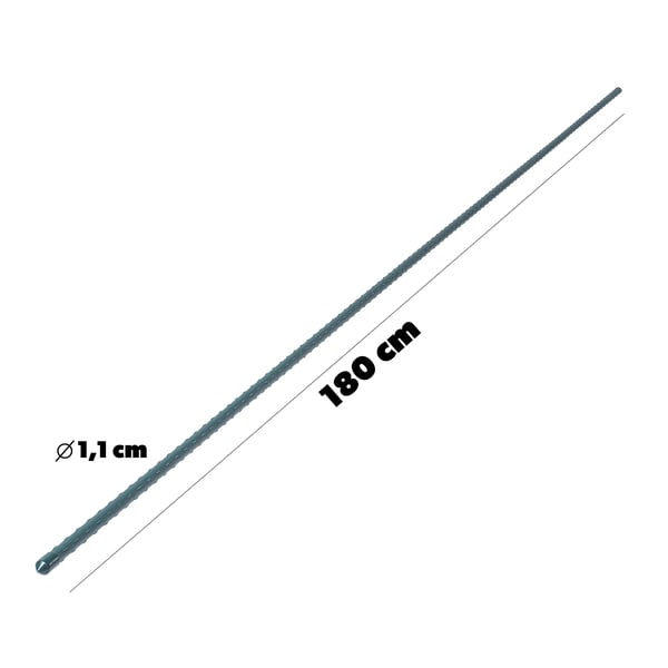 Plantepinde - Støttestænger - 180 cm - Stål, plastbelagt - Til tomater og klatreplanter - 15 stk - Genanvendelige