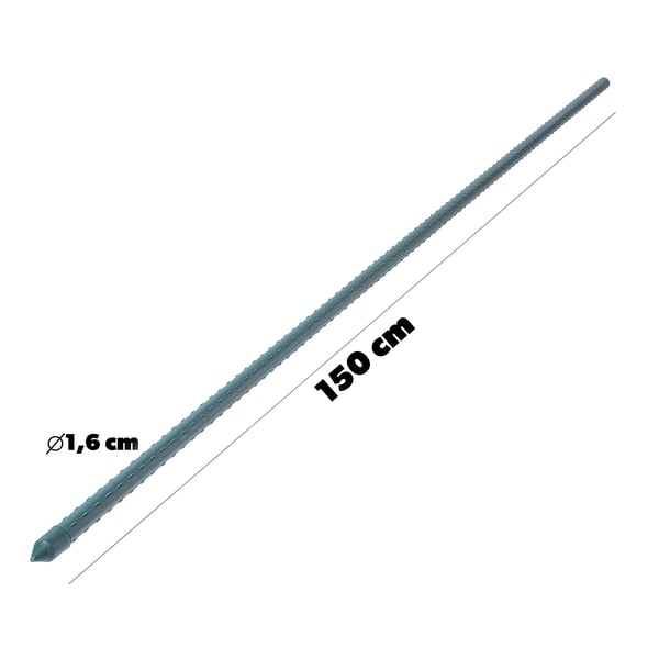 Tomatstøtte og plantestøtte - Plantepinde - 150 cm - 15 stk - Belagt stål