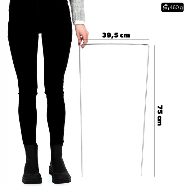 Plantestøtte - Rosestøtte - Metal - Sæt 75 cm + 100 cm - Til blomster