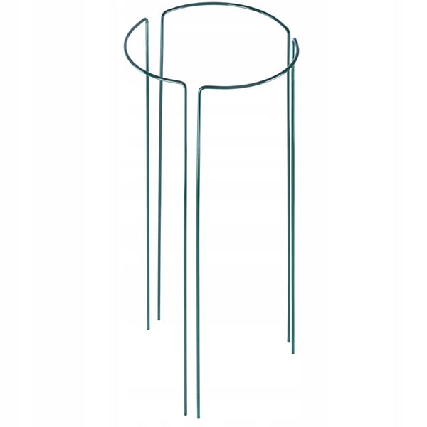 Plante- og blomsterstøtte - Ringstøtter i metal - Sæt 6 stk - Højde 3×90 cm + 3×115 cm - Robust - Stor model - Grøn